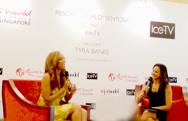 Tyra Banks in Singapore