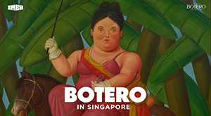 A packshot of a monumental bronze sculpture by Fernando Botero set against the greenery of Gardens by the Bay. The image represents the 2026 landmark exhibition for Couture Troopers magazine.
